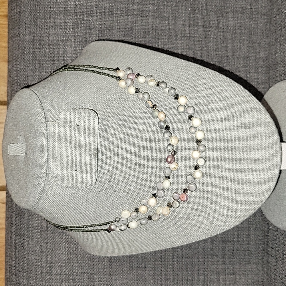 Double Stranded Colored Necklace